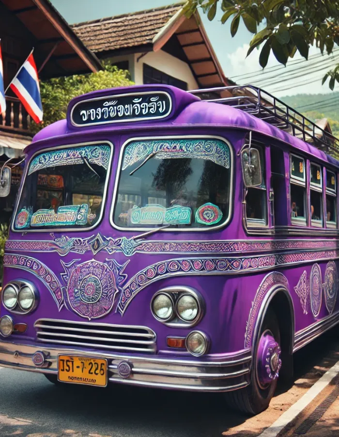 รถบัสสีม่วง
